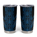Blue Aotearoa Mangopare Kowhaiwhai and Niho Taniwha Tumbler Cup Maori New Zealand