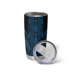 Blue Aotearoa Mangopare Kowhaiwhai and Niho Taniwha Tumbler Cup Maori New Zealand