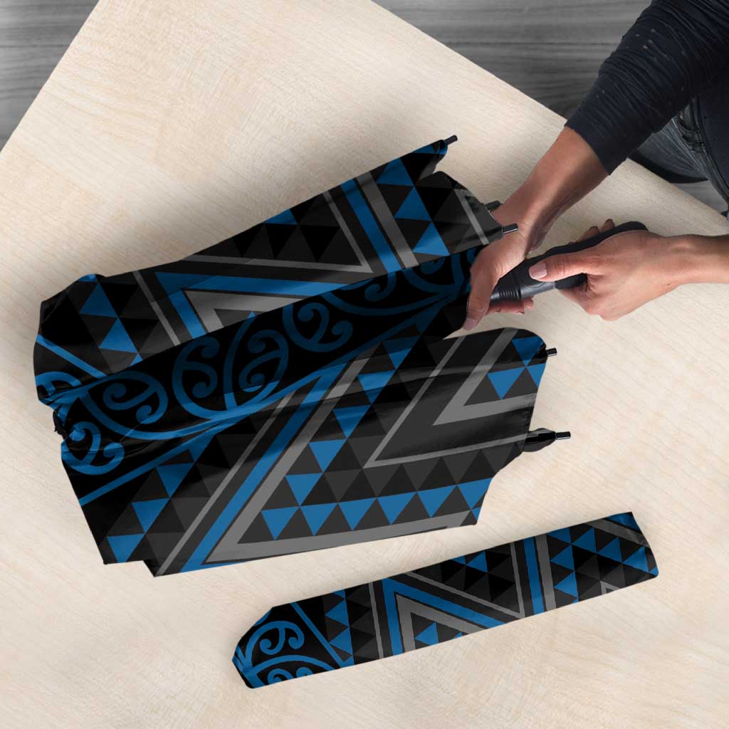 Blue Aotearoa Mangopare Kowhaiwhai Niho Taniwha Umbrella Maori New Zealand - Aussie Hoodie