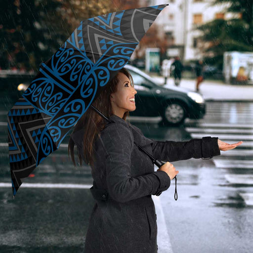 Blue Aotearoa Mangopare Kowhaiwhai Niho Taniwha Umbrella Maori New Zealand - Aussie Hoodie