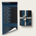 Blue Aotearoa Mangopare Kowhaiwhai and Niho Taniwha Wrapping Paper Maori New Zealand - Aussie Hoodie