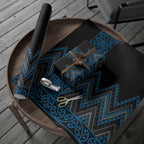 Blue Aotearoa Mangopare Kowhaiwhai and Niho Taniwha Wrapping Paper Maori New Zealand - Aussie Hoodie