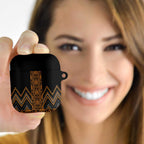 Gold Aotearoa Mangopare Kowhaiwhai Niho Taniwha AirPods Case Maori New Zealand - Aussie Hoodie