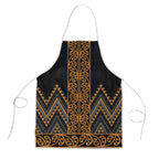 Gold Aotearoa Mangopare Kowhaiwhai Niho Taniwha Apron Maori New Zealand - Aussie Hoodie