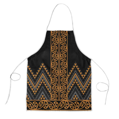 Gold Aotearoa Mangopare Kowhaiwhai Niho Taniwha Apron Maori New Zealand - Aussie Hoodie
