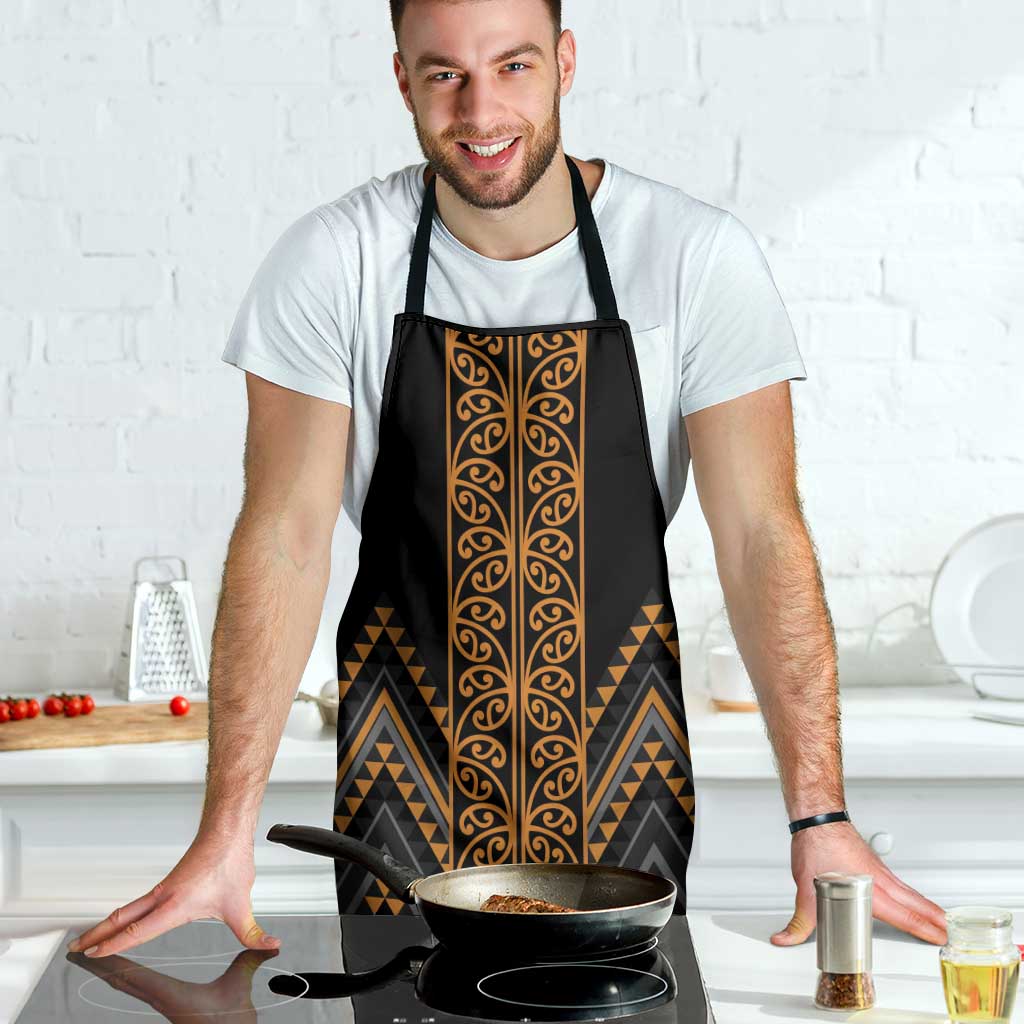 Gold Aotearoa Mangopare Kowhaiwhai Niho Taniwha Apron Maori New Zealand - Aussie Hoodie