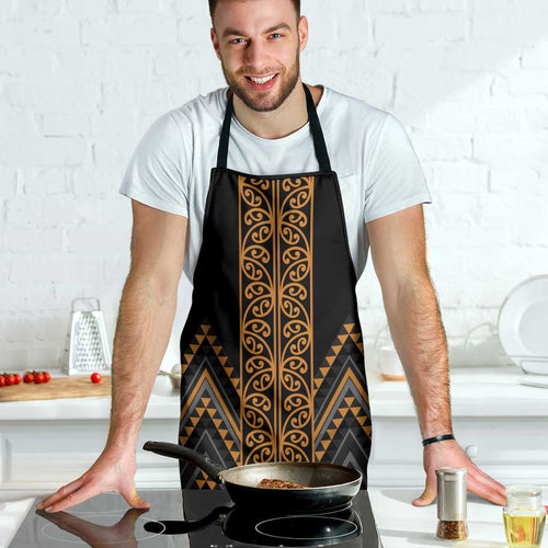 Gold Aotearoa Mangopare Kowhaiwhai Niho Taniwha Apron Maori New Zealand - Aussie Hoodie