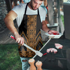 Gold Aotearoa Mangopare Kowhaiwhai Niho Taniwha Apron Maori New Zealand - Aussie Hoodie