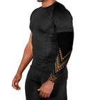 Gold Aotearoa Mangopare Kowhaiwhai Niho Taniwha Arm Sleeves Maori New Zealand - Aussie Hoodie