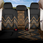 Gold Aotearoa Mangopare Kowhaiwhai and Niho Taniwha Back Car Seat Cover Maori New Zealand