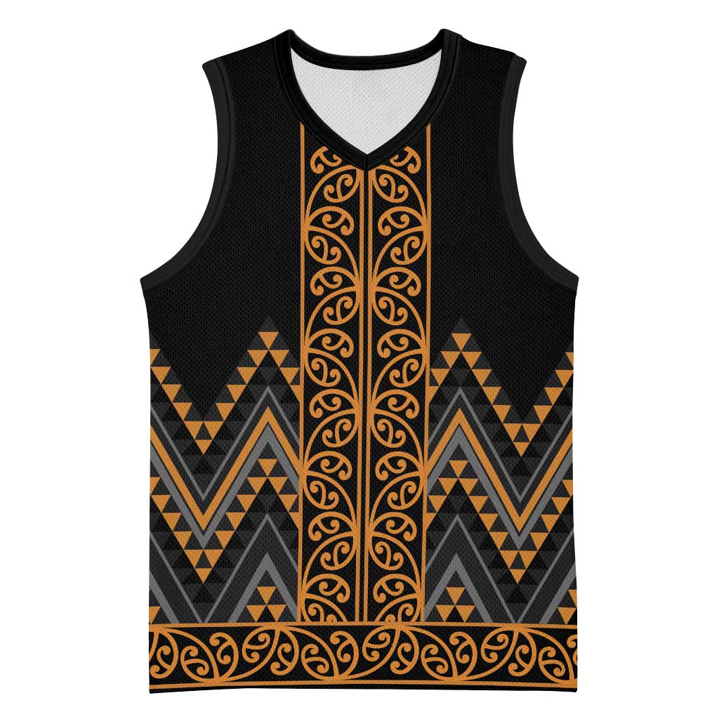 Gold Aotearoa Mangopare Kowhaiwhai Niho Taniwha Basketball Jersey Maori New Zealand - Aussie Hoodie