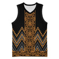 Gold Aotearoa Mangopare Kowhaiwhai Niho Taniwha Basketball Jersey Maori New Zealand - Aussie Hoodie