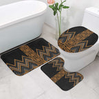 Gold Aotearoa Mangopare Kowhaiwhai Niho Taniwha Bathroom Set Maori New Zealand - Aussie Hoodie