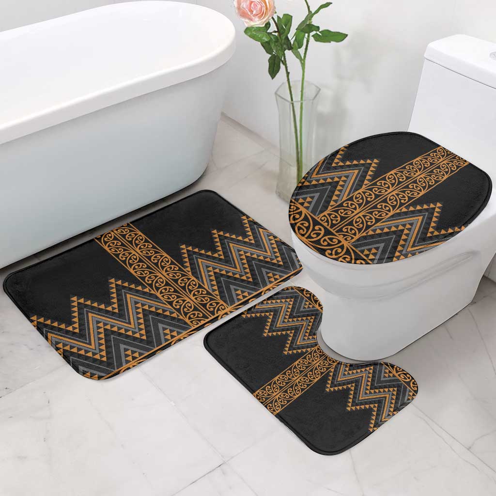 Gold Aotearoa Mangopare Kowhaiwhai Niho Taniwha Bathroom Set Maori New Zealand - Aussie Hoodie