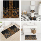 Gold Aotearoa Mangopare Kowhaiwhai Niho Taniwha Bathroom Set Maori New Zealand - Aussie Hoodie