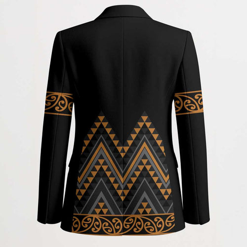 Gold Aotearoa Mangopare Kowhaiwhai Niho Taniwha Blazer Maori New Zealand - Aussie Hoodie