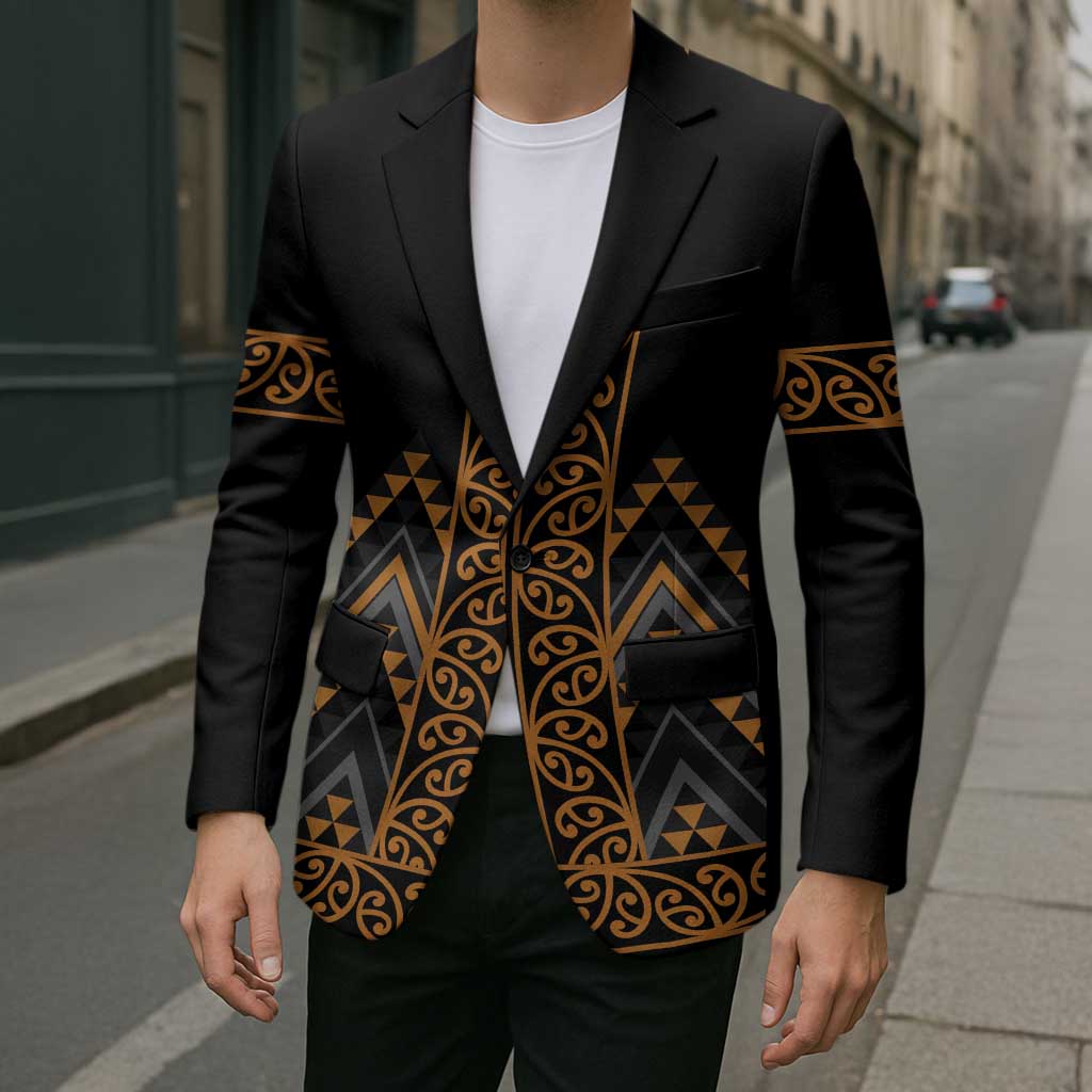 Gold Aotearoa Mangopare Kowhaiwhai Niho Taniwha Blazer Maori New Zealand - Aussie Hoodie