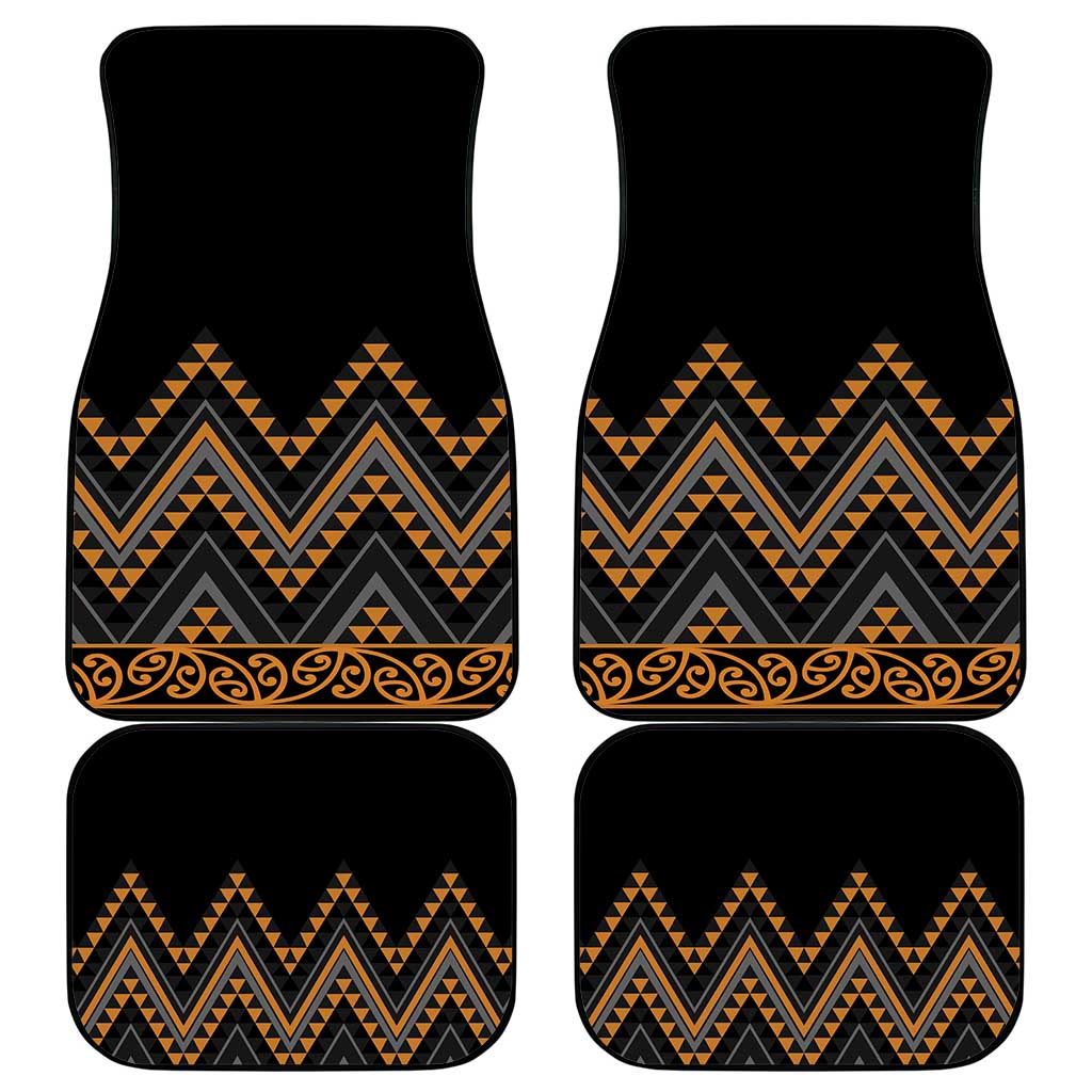 Gold Aotearoa Mangopare Kowhaiwhai and Niho Taniwha Car Mats Maori New Zealand