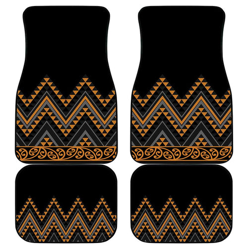 Gold Aotearoa Mangopare Kowhaiwhai and Niho Taniwha Car Mats Maori New Zealand