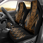 Gold Aotearoa Mangopare Kowhaiwhai and Niho Taniwha Car Seat Cover Maori New Zealand