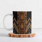 Gold Aotearoa Mangopare Kowhaiwhai Niho Taniwha Ceramic Mug Maori New Zealand - Aussie Hoodie
