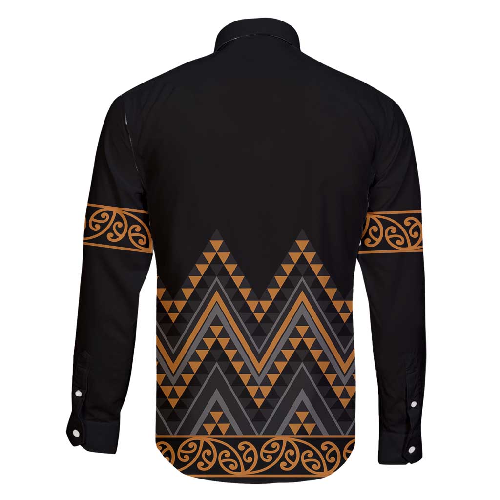 Gold Aotearoa Mangopare Kowhaiwhai and Niho Taniwha Family Matching Mermaid Dress and Hawaiian Shirt Maori New Zealand