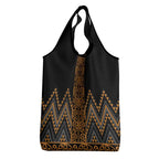 Gold Aotearoa Mangopare Kowhaiwhai and Niho Taniwha Grocery Bag Maori New Zealand