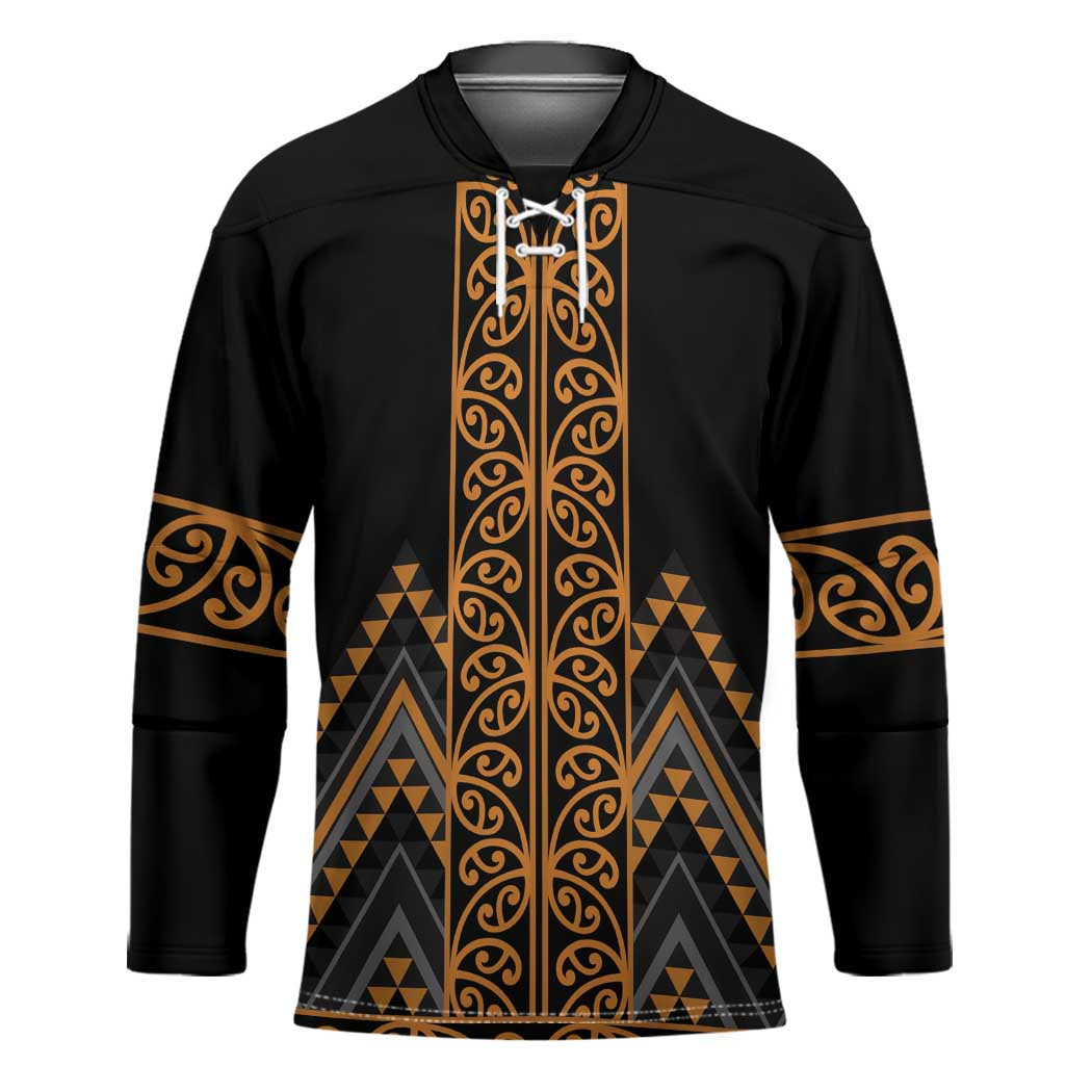 Gold Aotearoa Mangopare Kowhaiwhai Niho Taniwha Hockey Jersey Maori New Zealand - Aussie Hoodie