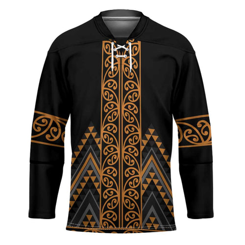 Gold Aotearoa Mangopare Kowhaiwhai Niho Taniwha Hockey Jersey Maori New Zealand - Aussie Hoodie