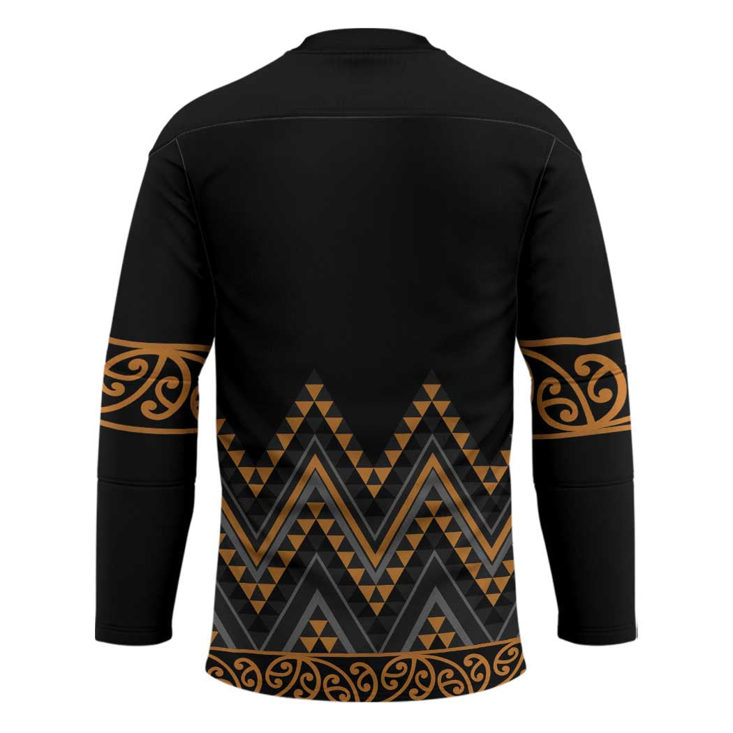 Gold Aotearoa Mangopare Kowhaiwhai Niho Taniwha Hockey Jersey Maori New Zealand - Aussie Hoodie
