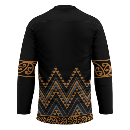Gold Aotearoa Mangopare Kowhaiwhai Niho Taniwha Hockey Jersey Maori New Zealand - Aussie Hoodie