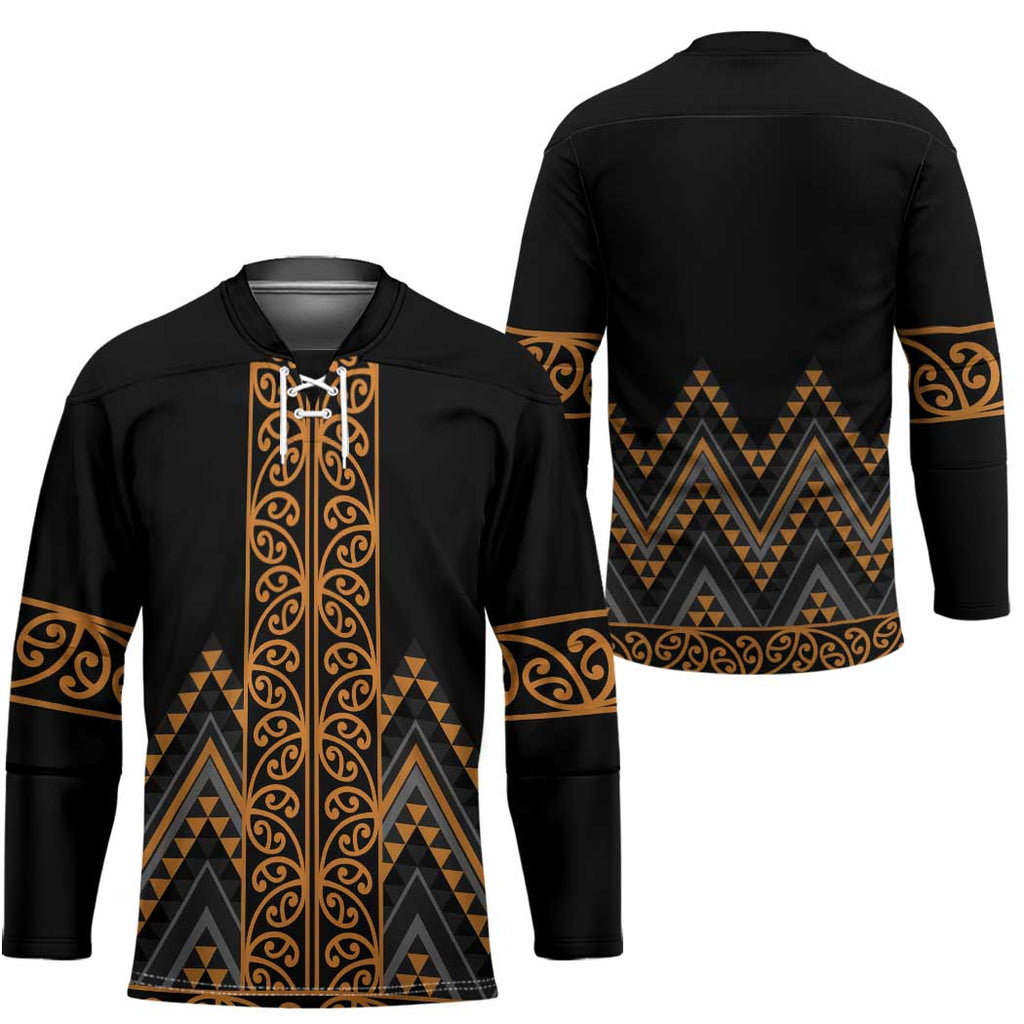 Gold Aotearoa Mangopare Kowhaiwhai Niho Taniwha Hockey Jersey Maori New Zealand - Aussie Hoodie