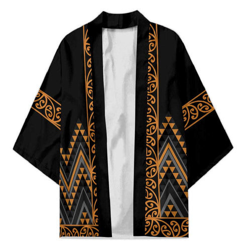 Gold Aotearoa Mangopare Kowhaiwhai Niho Taniwha Kimono Maori New Zealand - Aussie Hoodie