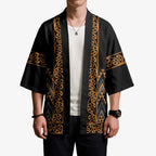 Gold Aotearoa Mangopare Kowhaiwhai Niho Taniwha Kimono Maori New Zealand - Aussie Hoodie