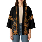 Gold Aotearoa Mangopare Kowhaiwhai Niho Taniwha Kimono Maori New Zealand - Aussie Hoodie