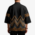 Gold Aotearoa Mangopare Kowhaiwhai Niho Taniwha Kimono Maori New Zealand - Aussie Hoodie