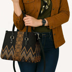 Gold Aotearoa Mangopare Kowhaiwhai Niho Taniwha Leather Bag Maori New Zealand - Aussie Hoodie