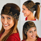 Gold Aotearoa Mangopare Kowhaiwhai Niho Taniwha Neck Gaiter Maori New Zealand - Aussie Hoodie