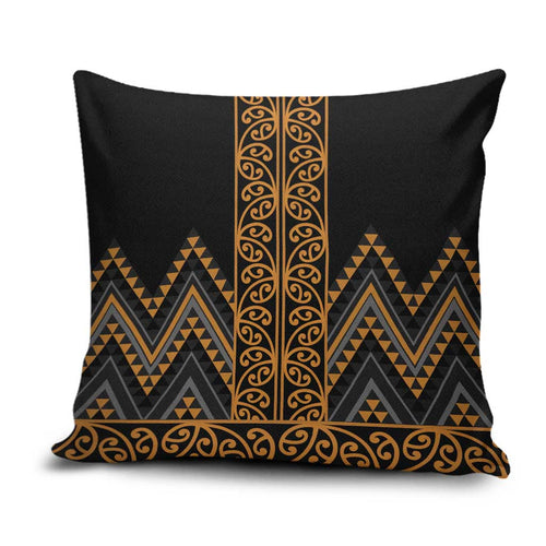 Gold Aotearoa Mangopare Kowhaiwhai Niho Taniwha Pillow Cover Maori New Zealand - Aussie Hoodie