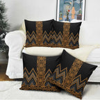 Gold Aotearoa Mangopare Kowhaiwhai Niho Taniwha Pillow Cover Maori New Zealand - Aussie Hoodie
