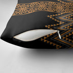 Gold Aotearoa Mangopare Kowhaiwhai Niho Taniwha Pillow Cover Maori New Zealand - Aussie Hoodie