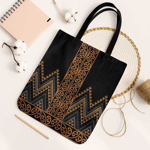 Gold Aotearoa Mangopare Kowhaiwhai Niho Taniwha Tote Bag Maori New Zealand - Aussie Hoodie