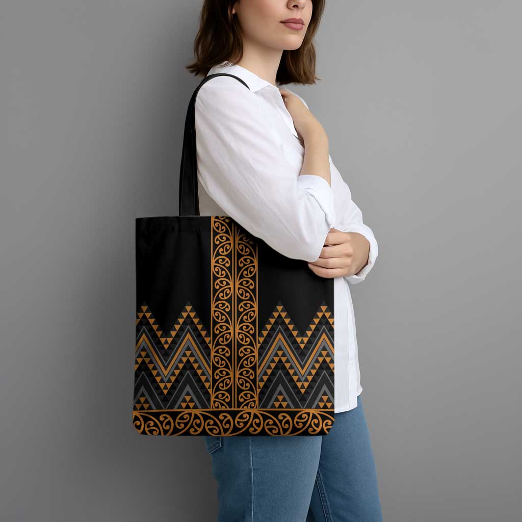 Gold Aotearoa Mangopare Kowhaiwhai Niho Taniwha Tote Bag Maori New Zealand - Aussie Hoodie