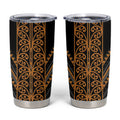 Gold Aotearoa Mangopare Kowhaiwhai and Niho Taniwha Tumbler Cup Maori New Zealand