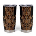 Gold Aotearoa Mangopare Kowhaiwhai and Niho Taniwha Tumbler Cup Maori New Zealand
