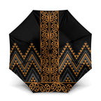 Gold Aotearoa Mangopare Kowhaiwhai Niho Taniwha Umbrella Maori New Zealand - Aussie Hoodie