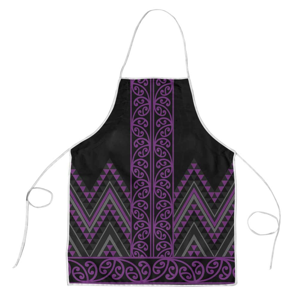 Purple Aotearoa Mangopare Kowhaiwhai Niho Taniwha Apron Maori New Zealand - Aussie Hoodie