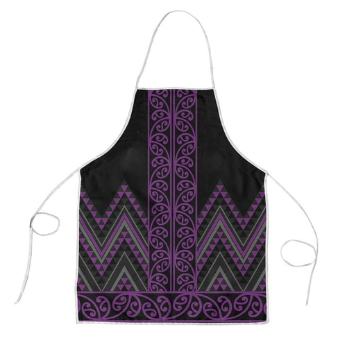 Purple Aotearoa Mangopare Kowhaiwhai Niho Taniwha Apron Maori New Zealand - Aussie Hoodie