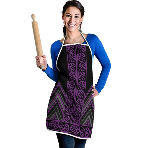Purple Aotearoa Mangopare Kowhaiwhai Niho Taniwha Apron Maori New Zealand - Aussie Hoodie