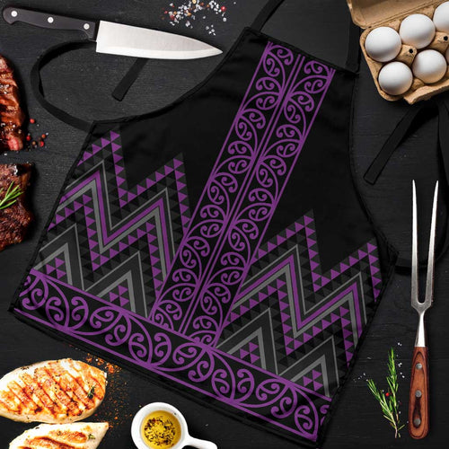 Purple Aotearoa Mangopare Kowhaiwhai Niho Taniwha Apron Maori New Zealand - Aussie Hoodie